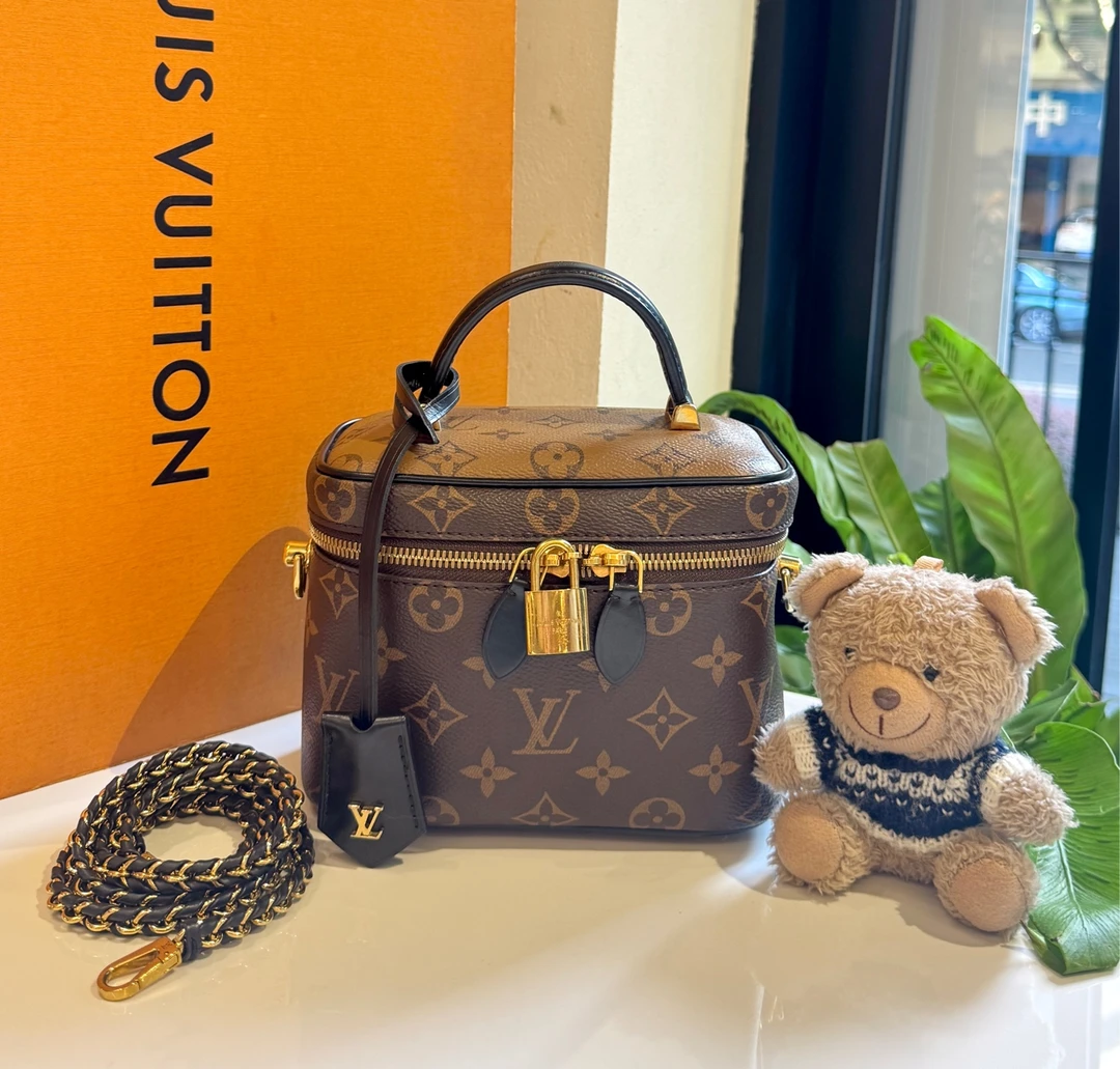 99新 LouisVuitton/路易威登 拼色老花 盒子包 芯片款 99新/1227