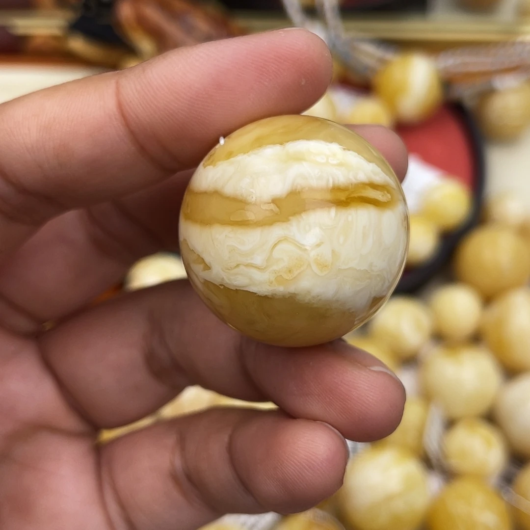蜜蜡未镶嵌珠宝奇石粉29.7一线天