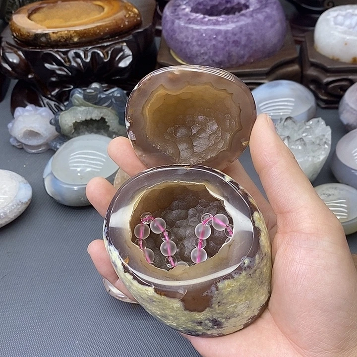 未镶嵌紫晶摆件聚宝盆