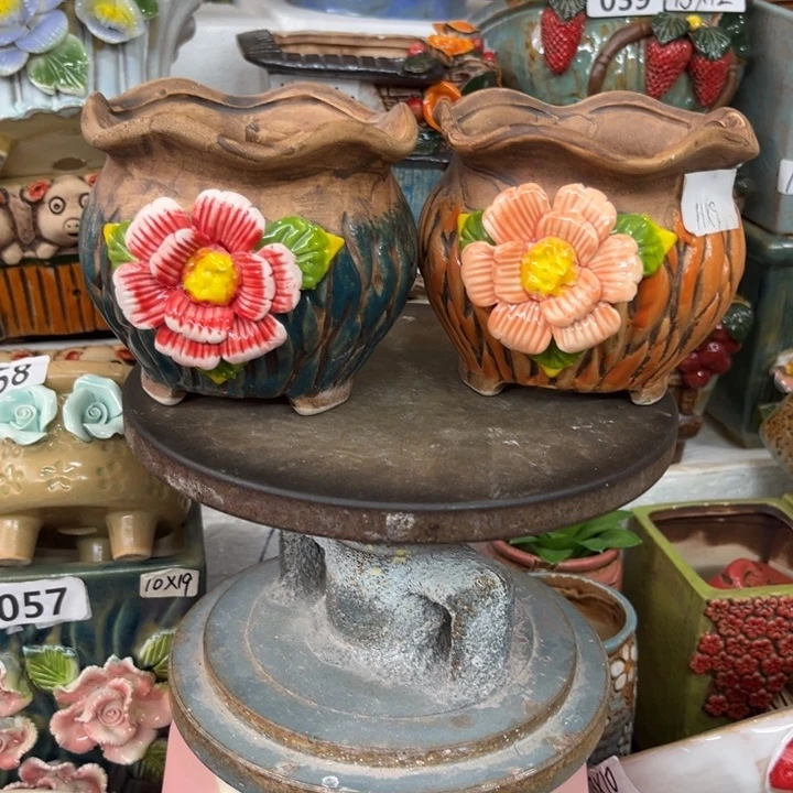 紫砂花盆粗陶材制多肉花盆