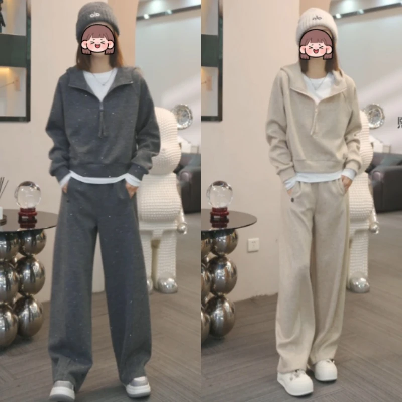 【月朗星稀】2025新款时尚气质连帽卫衣+高腰百搭休闲裤LK2506451