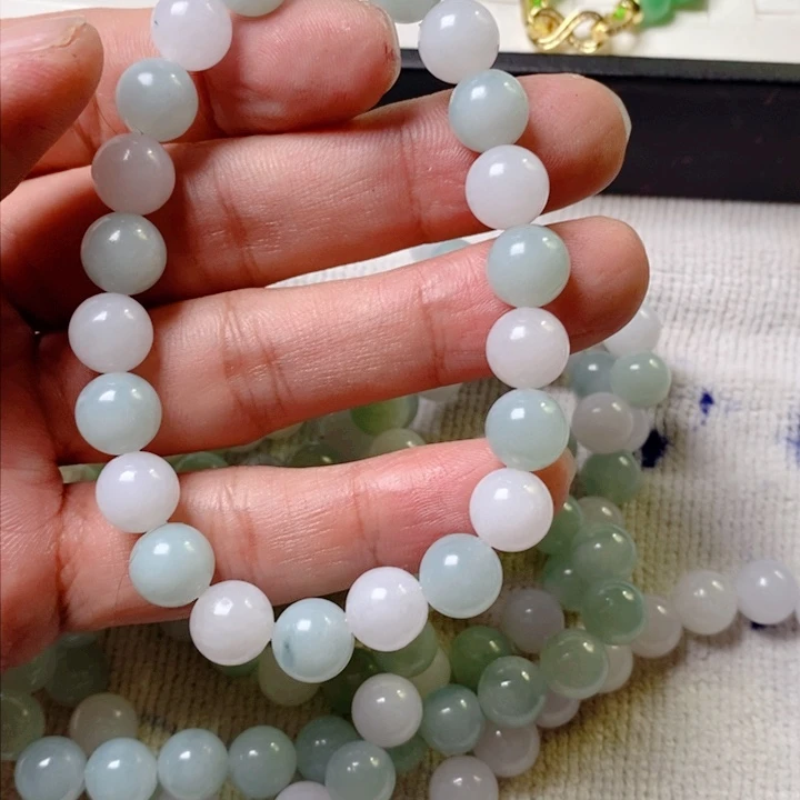 定制翡翠未镶嵌手链一物一拍