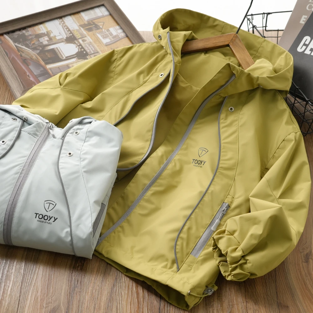 儿童春季新款拼接户外连帽冲锋衣中大童男童休闲拉链外套5243