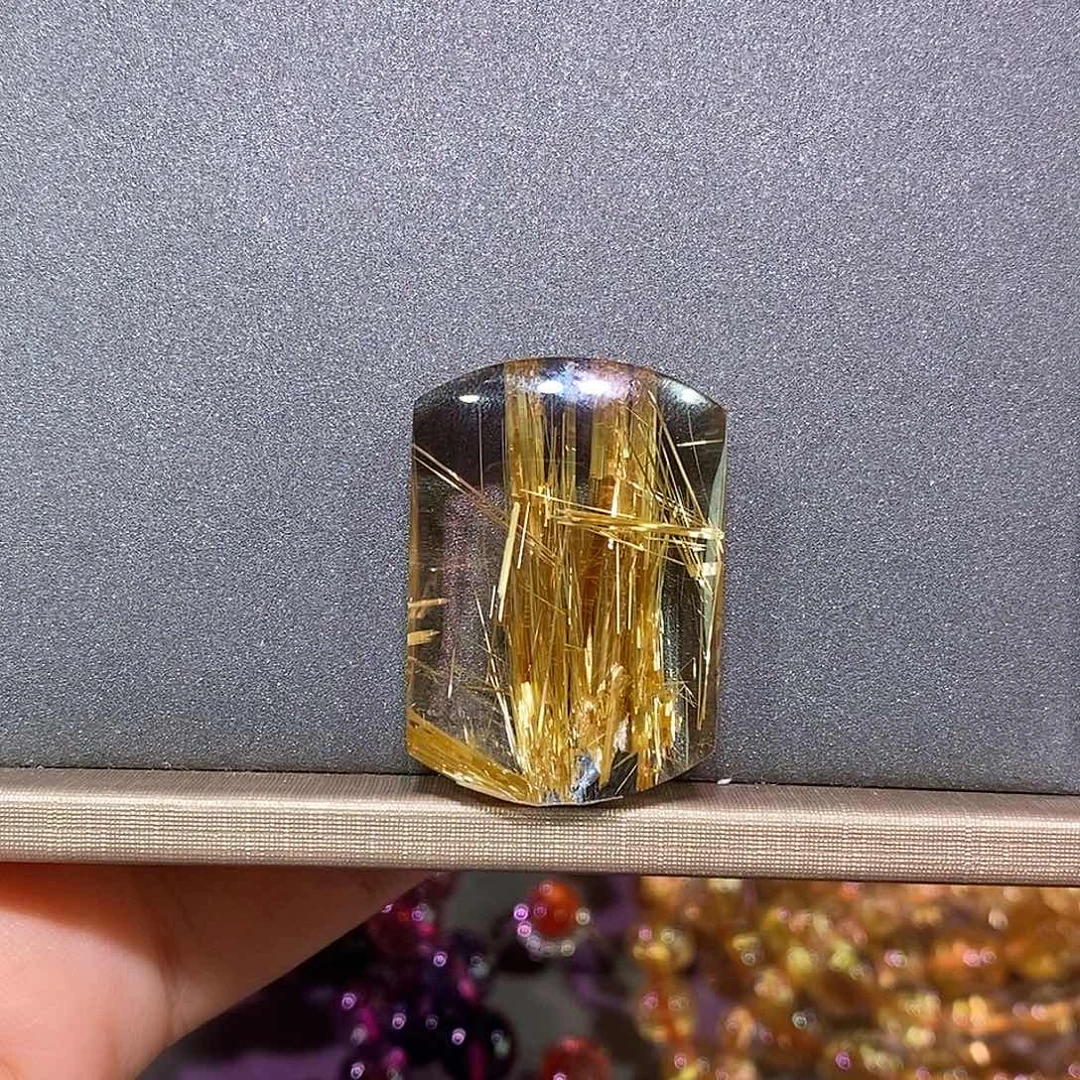 吊坠(赠链)未镶嵌水晶金钛晶吊坠