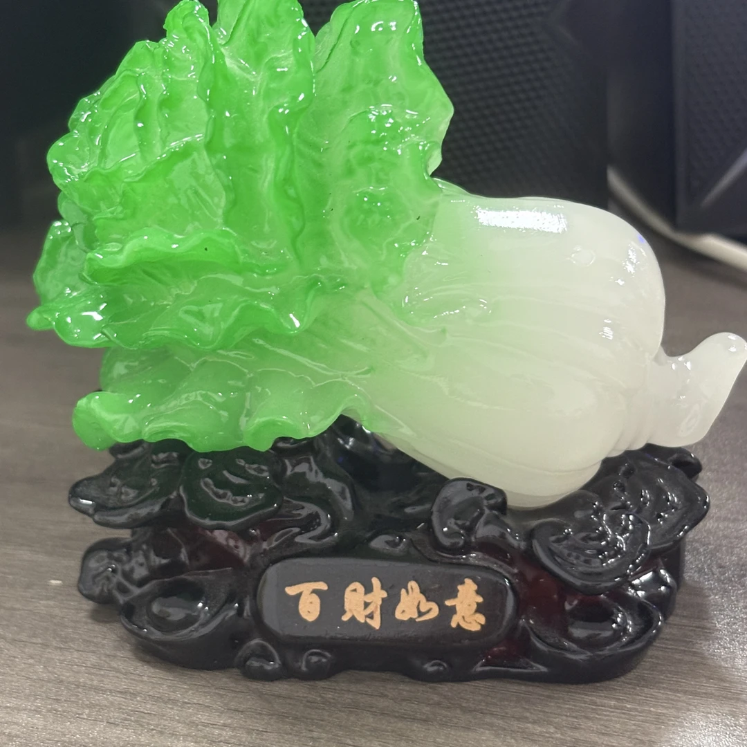 百财如意小白菜 电视柜玄关工艺品摆件