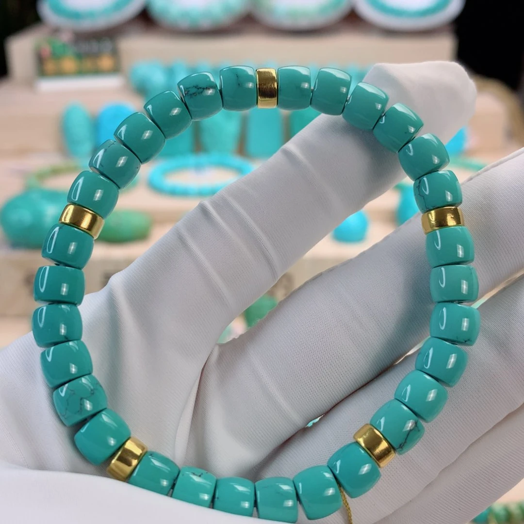 绿松石挂件18K金镶嵌