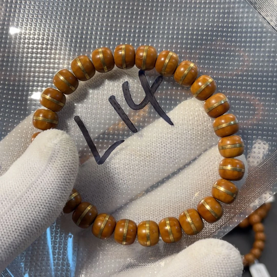 紫金鼠手串9×8实心纯铜腰带一线天L14
