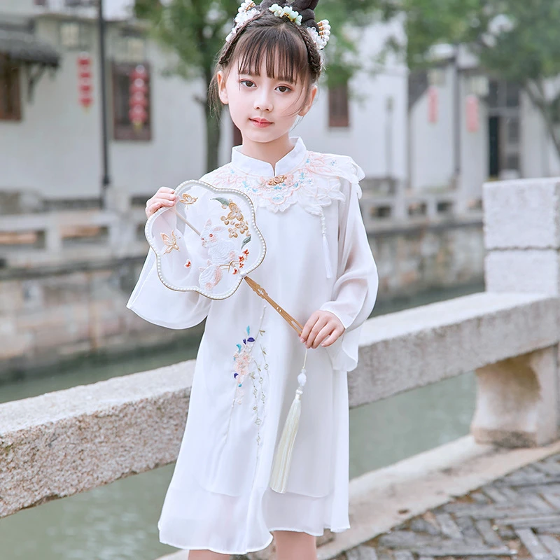 女童汉服春季2025新款儿童汉服风童装超仙汉服古装连衣裙
