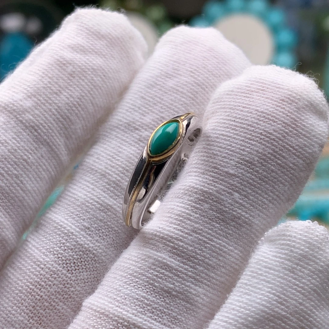 绿松石银S925镶嵌珠宝奇石