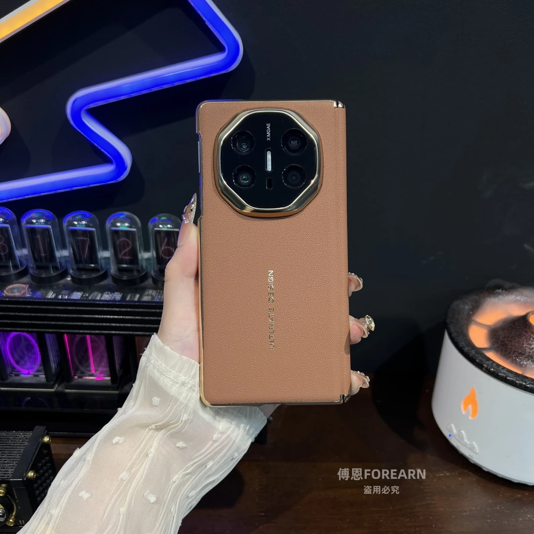 适用于华为matex6手机壳双中轴matex5真皮x3折叠屏x6保护套x5新款