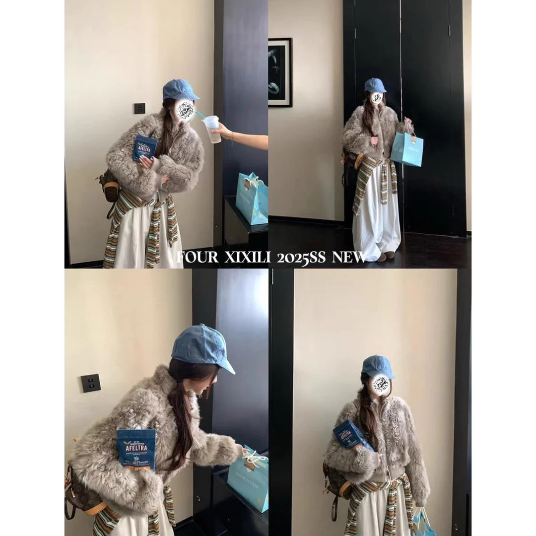 | 霓虹千金 | 自留！显瘦款！超时髦秋冬短款毛毛外套