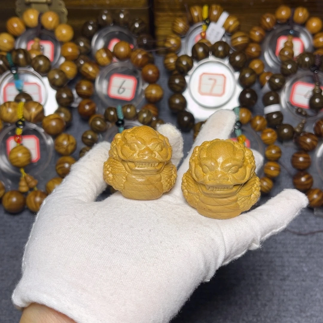 楠木（金丝楠）手串/手链金蛇手球一对88