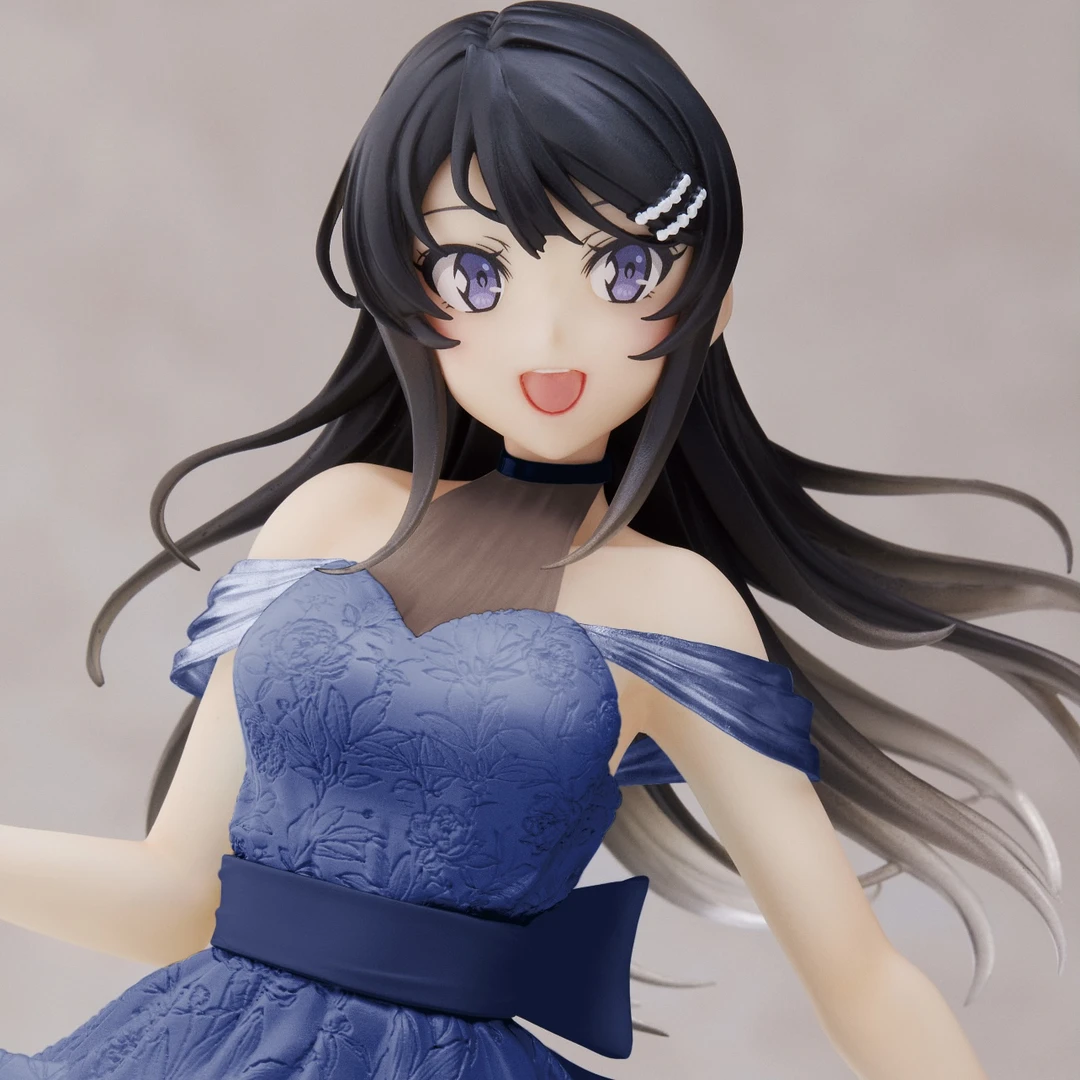 优质版樱岛麻衣水晶礼服青春猪头少年美少女品机箱摆件手办二次元