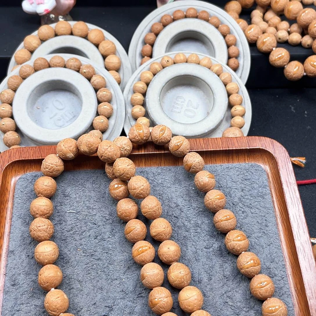 ࿐***生凤眼菩提手串L542-K20凤眼菩提12+同树