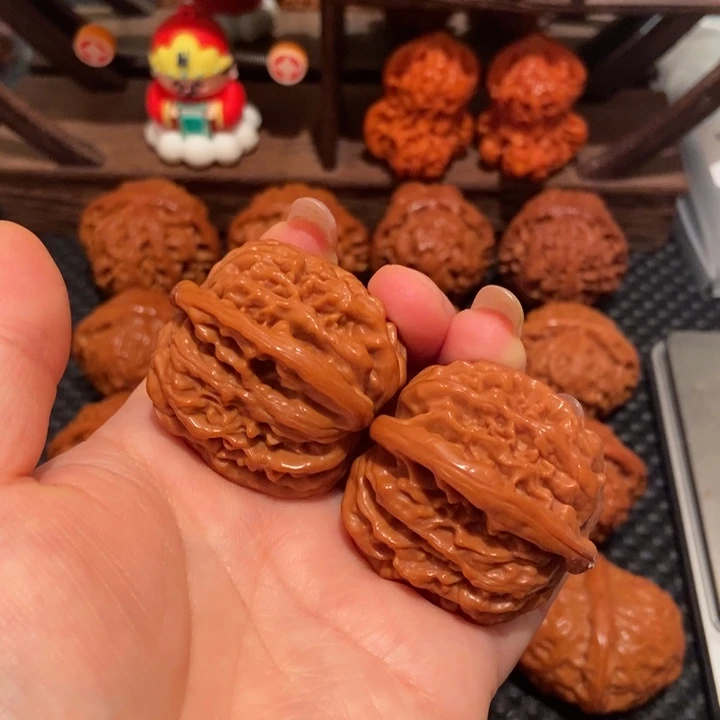 阿***振文玩核桃把件42.5尺寸四座楼2408