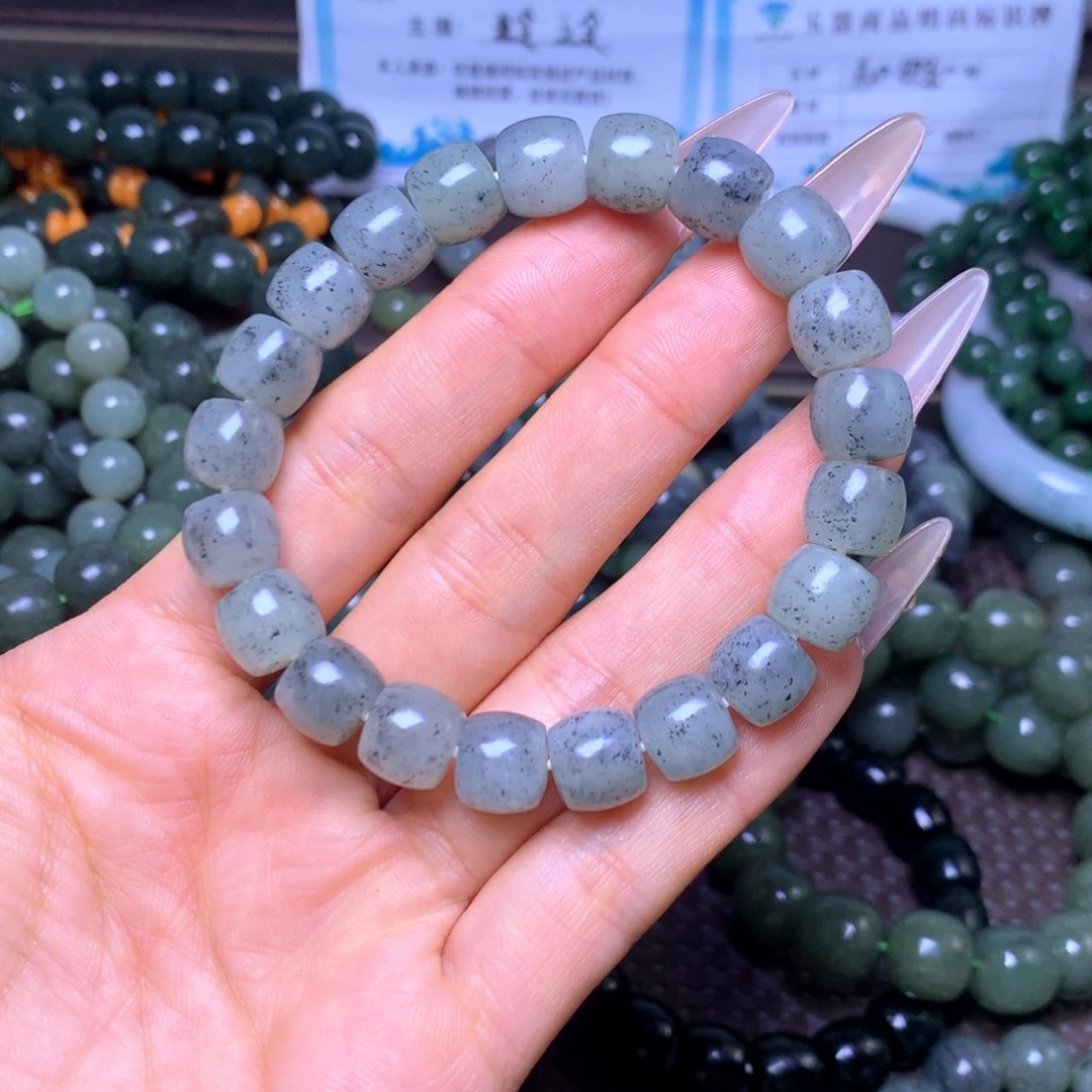 和田玉未镶嵌手串卡10