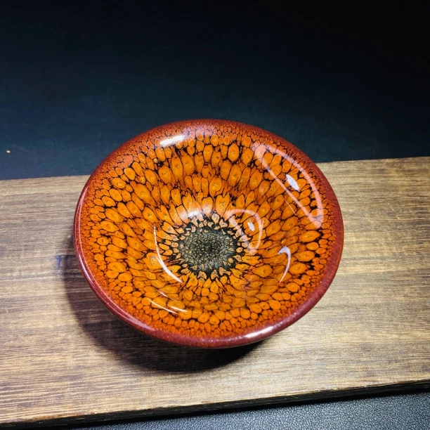 红鹧鸪撇口器型建窑建盏天目盏陶瓷主人杯茶杯纯手工茶具品茗杯具