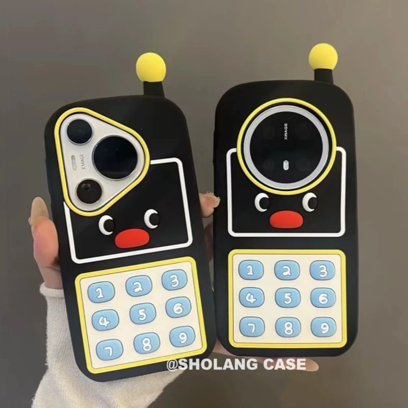 立体趣味企鹅大哥大适用华为Pura70pro手机壳p70软硅胶mate70创意