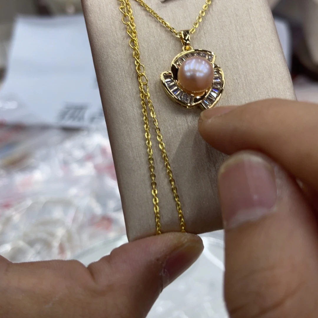 淡水珍珠合金颈饰02404