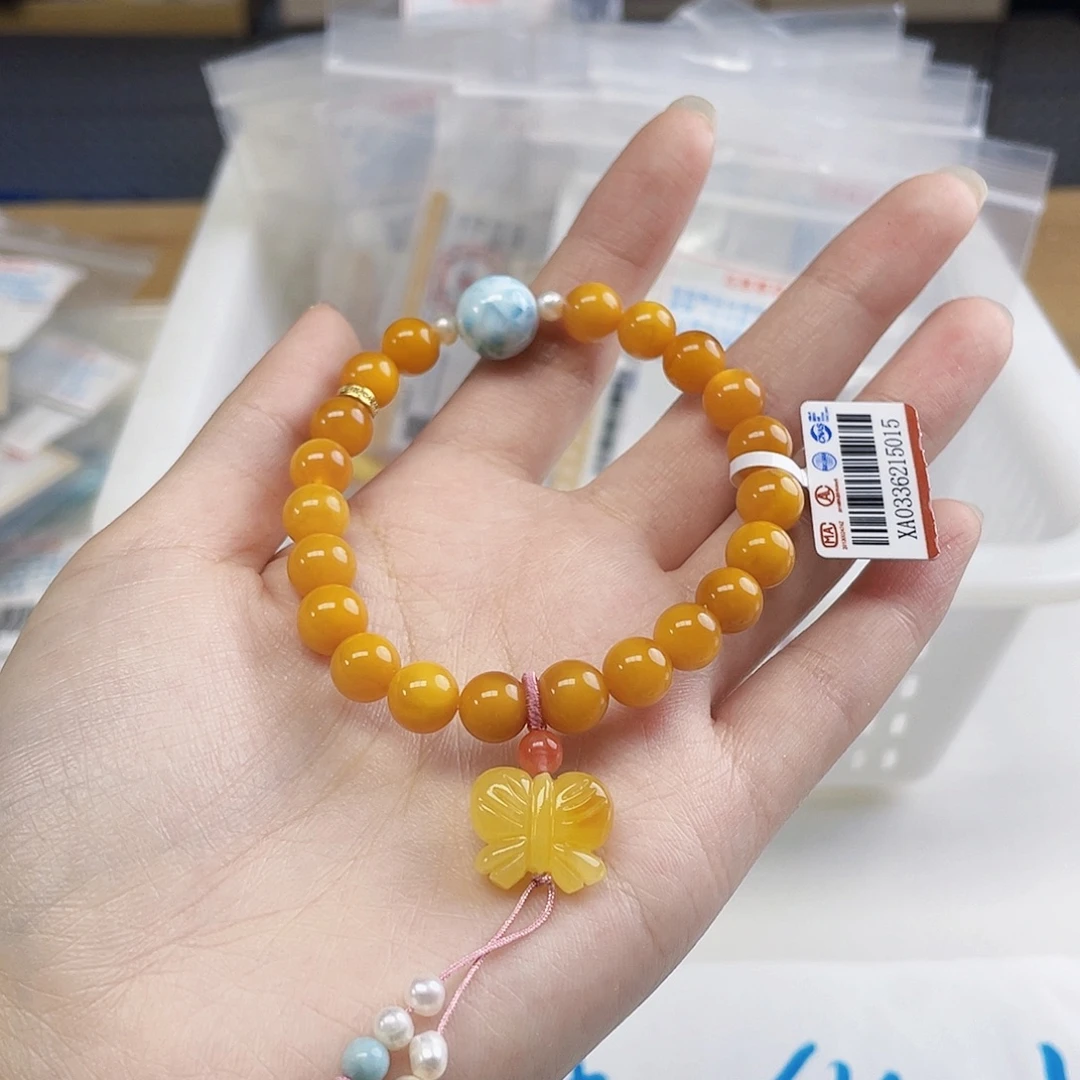 蜜蜡未镶嵌裸石蜜蜡手串