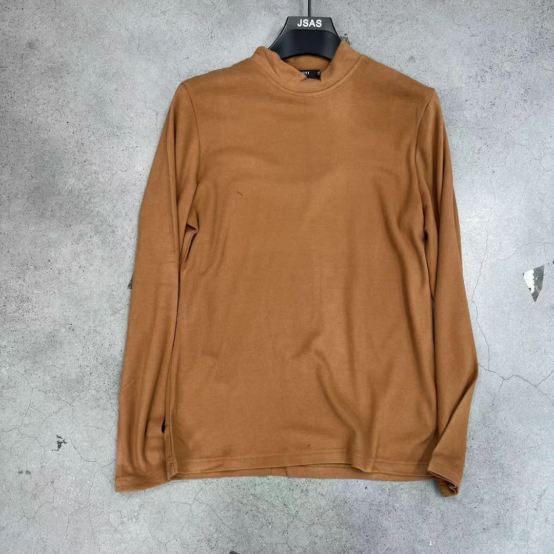 【雅痞专属】2025新款长袖时尚男士净版秋冬圆领打底衫8821