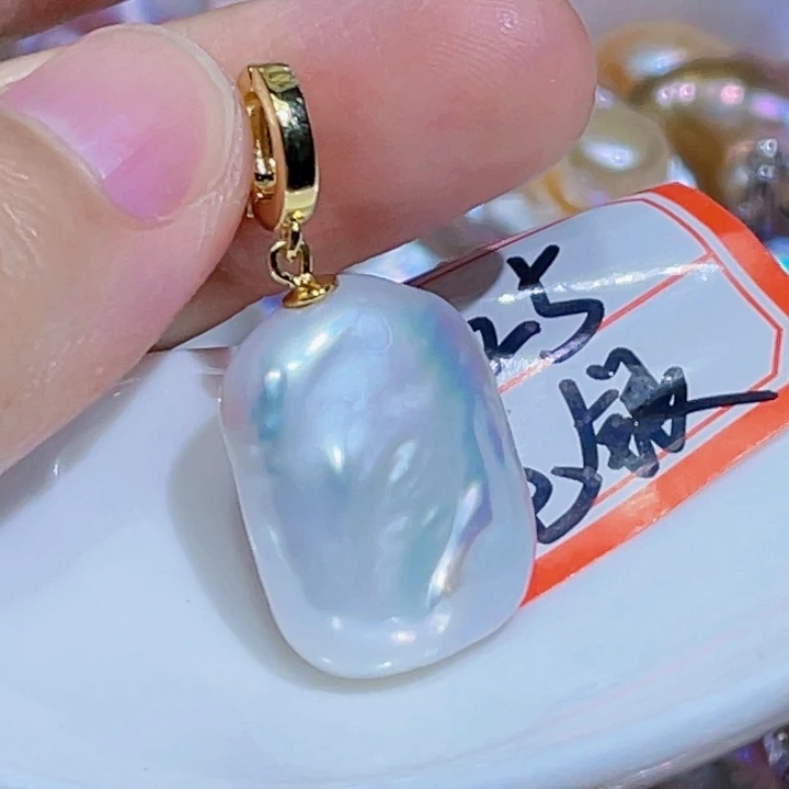 淡水珍珠银S925镶嵌颈饰