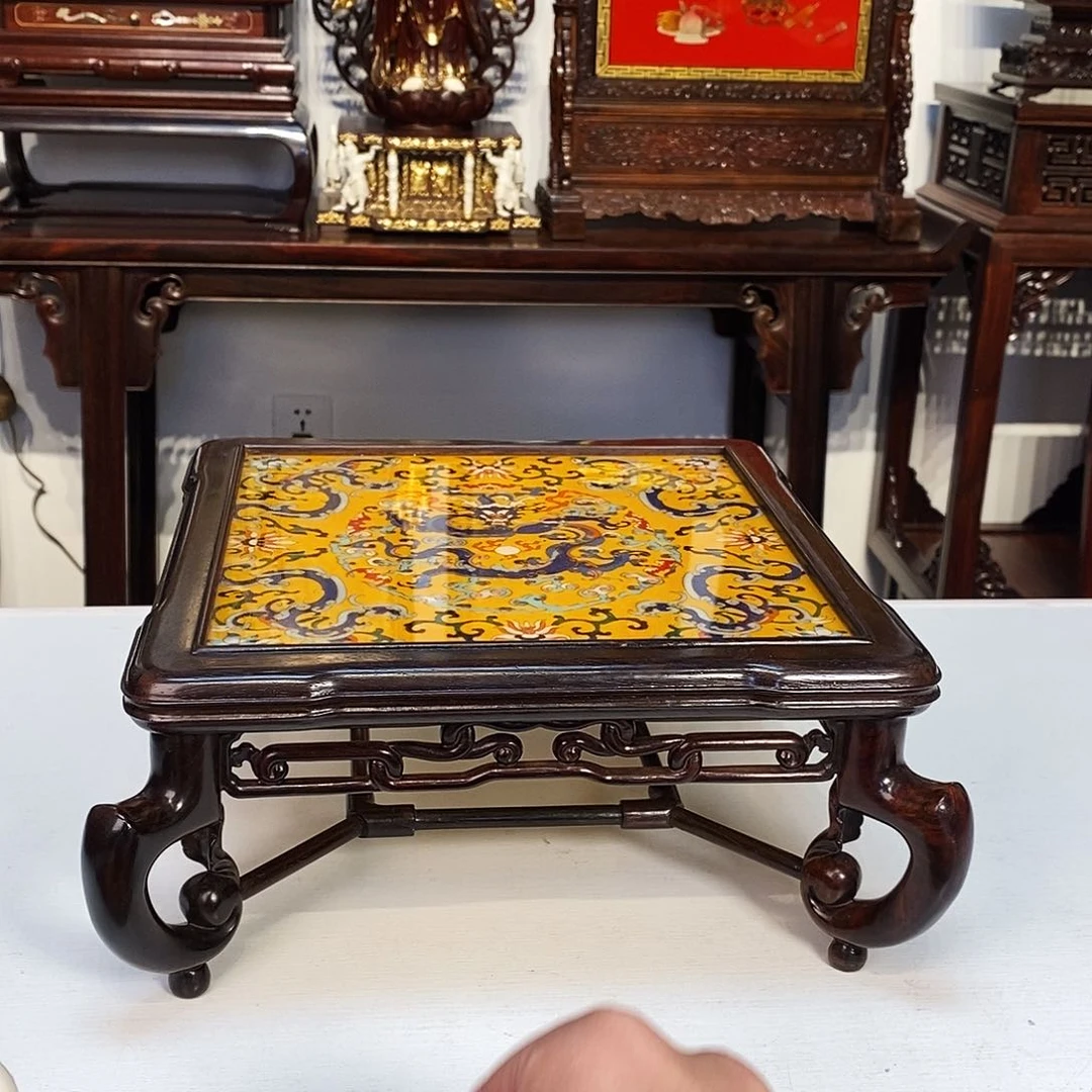 红酸枝木类成套家具梦*大红酸枝底座