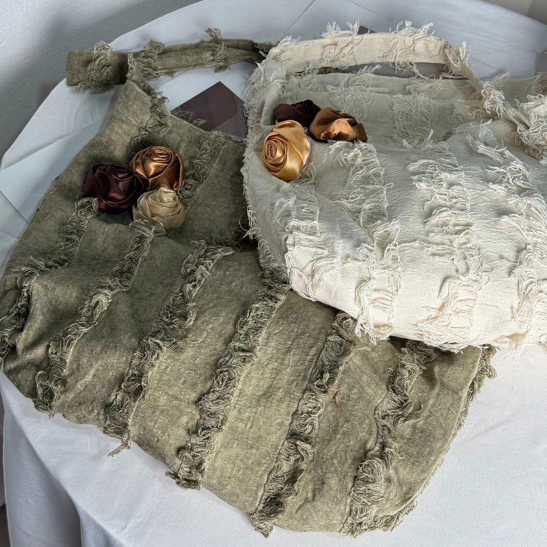 【续吉专享】｜春和景名｜两色手工炒色流苏大包包