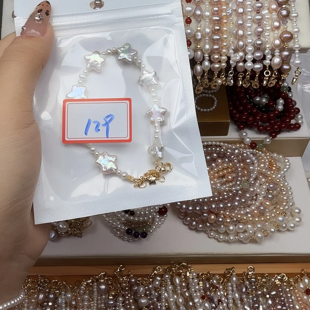 S***凡钛钢手绳淡水珍珠