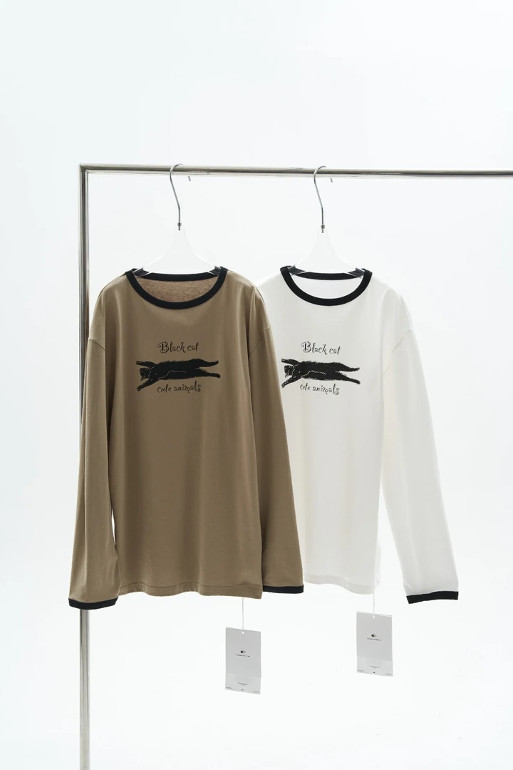 DT2小众设计感原创纯色圆领长袖上衣5121206