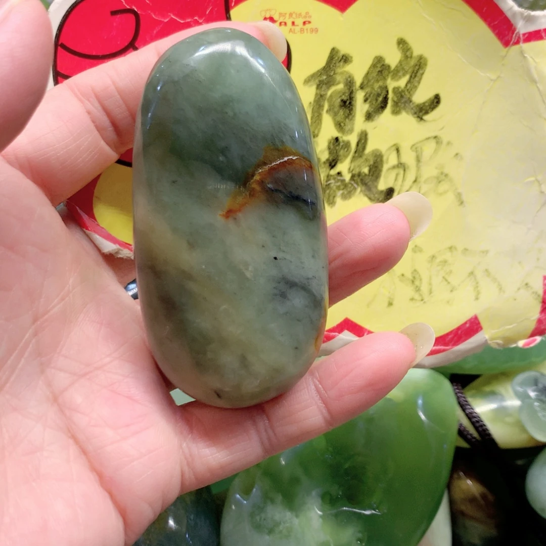 蛇纹石玉未镶嵌手把件
