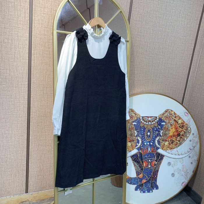 BR783孕妇红色背心裙两件套90-150