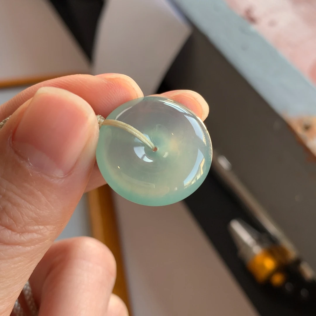 翡翠颈饰未镶嵌天然缅甸翡翠吊坠21.7-5.9