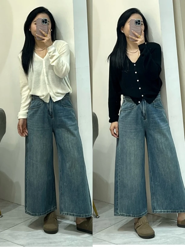 春款薄款v领小开衫