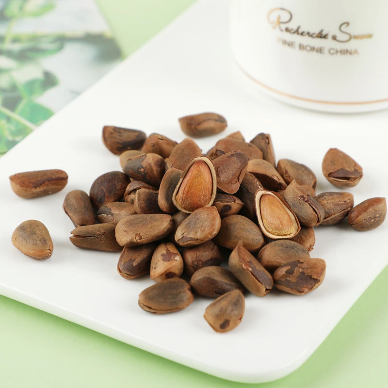 烤熟的开口松子 大颗粒手工开口松子 水漂空壳 东北红松子500g/袋