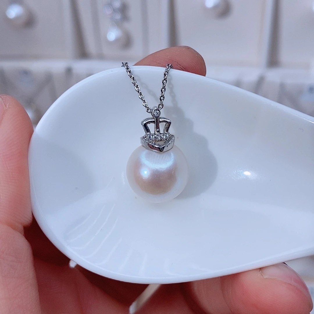 颈饰银S925镶嵌淡水珍珠