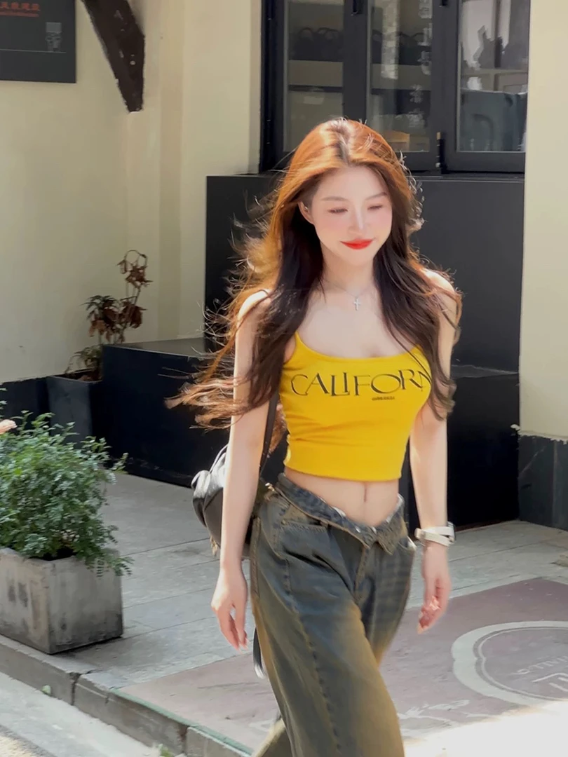 夏季百搭网红穿搭美式性感背心吊带可外穿显瘦打底美背