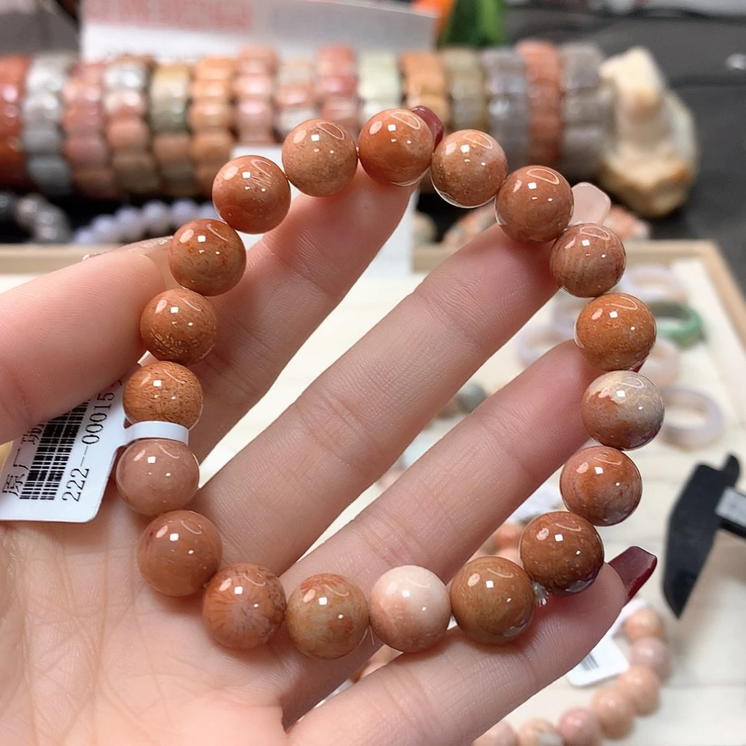 硅化珊瑚（珊瑚玉）手链未镶嵌斯333