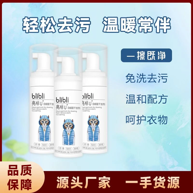 亮标衣物干洗剂去污去渍留香家用清洗衣物清洁免水洗泡沫型免洗