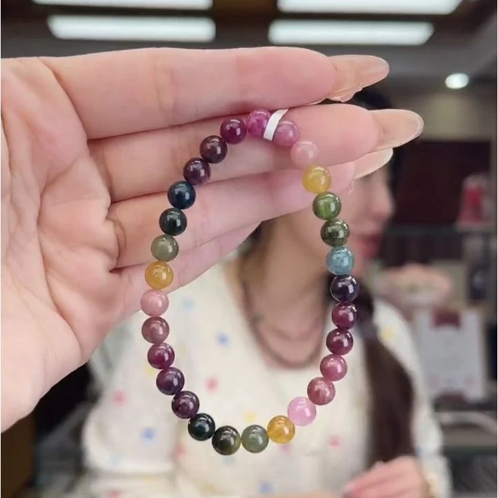 01751105碧玺/未镶嵌6mm+碧玺单圈多样性发货5