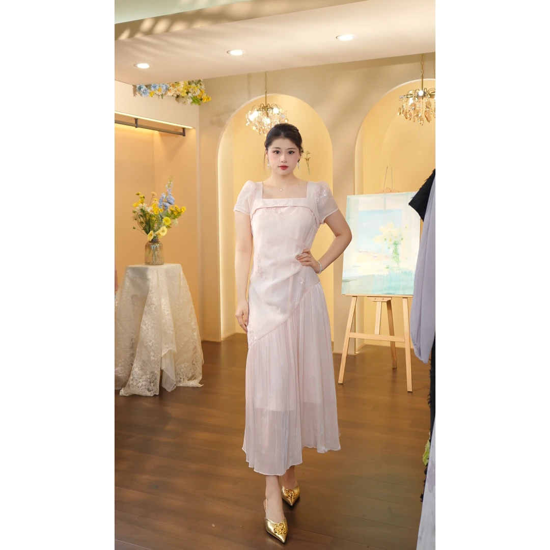 王超越定制-061（粉色佳人）连衣裙DMYQ990