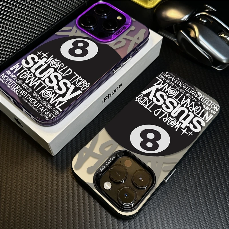 台球黑8适用苹果16promax手机壳iPhone15创意14保护套17个性X防摔
