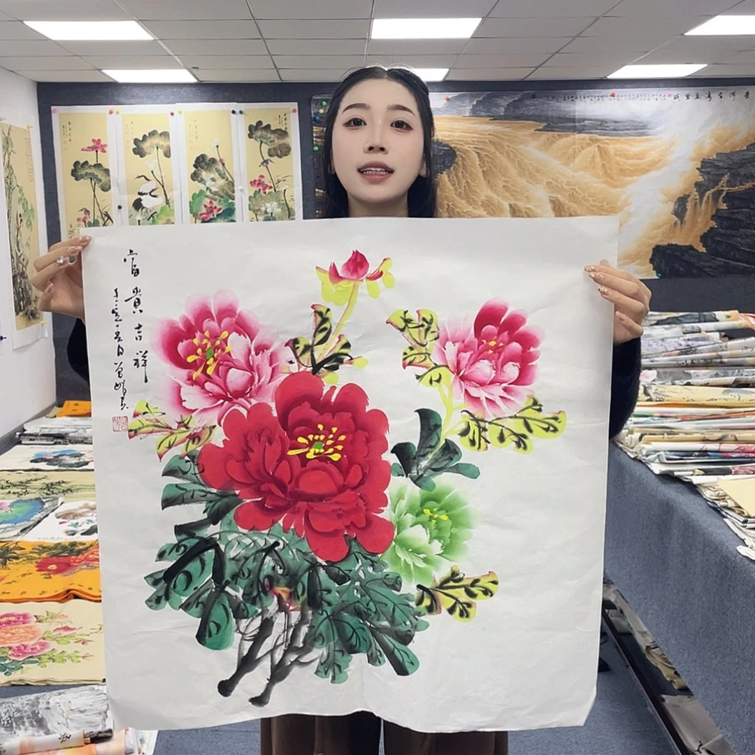 国画作品小姐姐放漏…