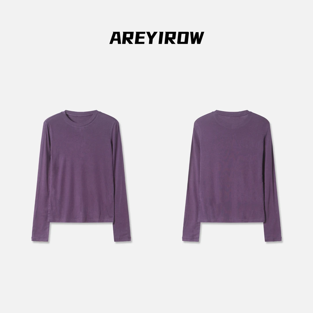 【Wang.小宁】AR净版高弹圆领长袖T恤H13687CT253