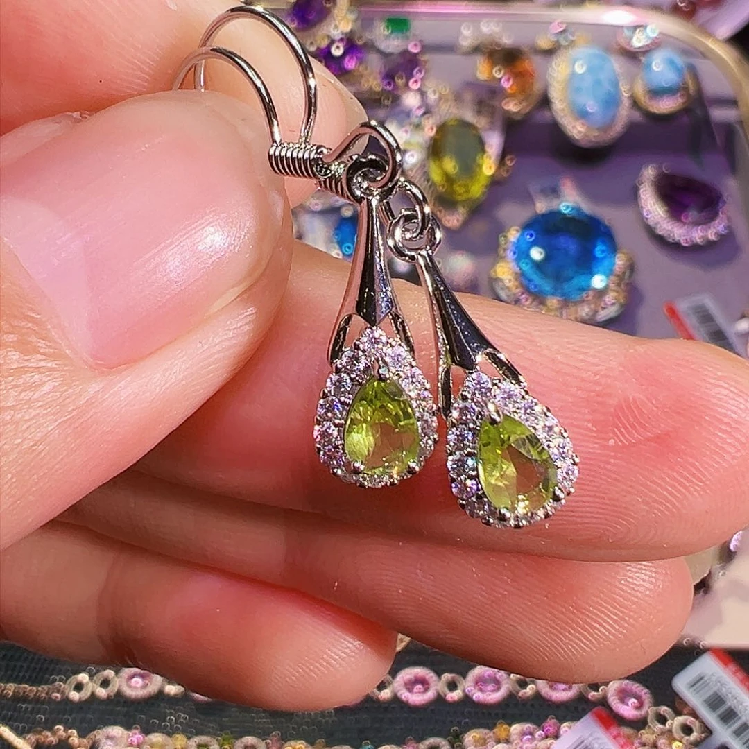 未镶嵌耳饰橄榄石