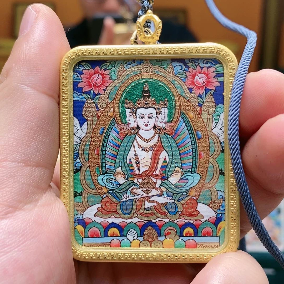吊坠大日唐卡纯手绘