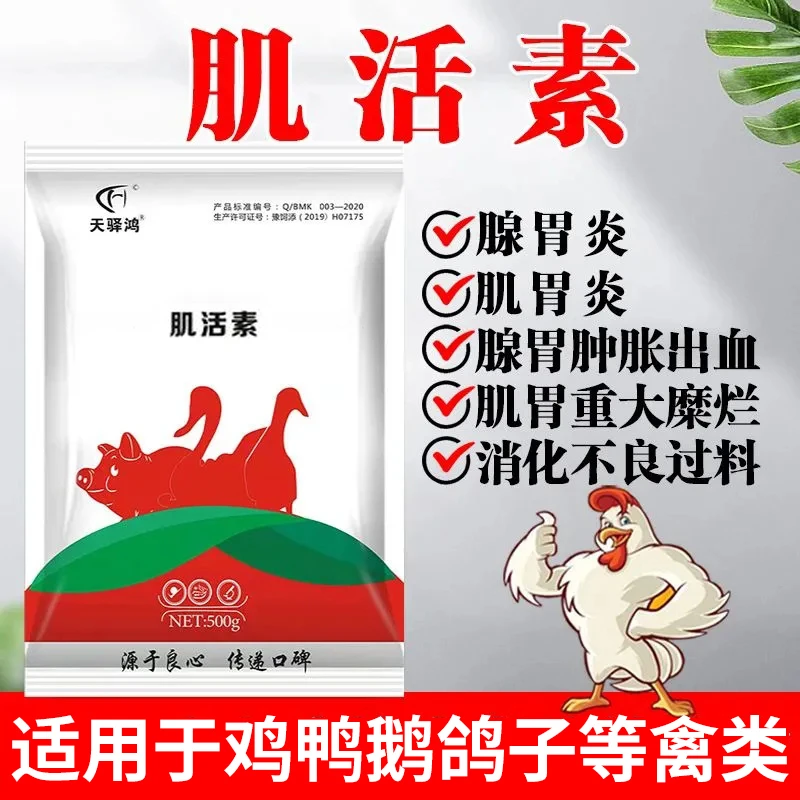 肌活素家禽腺肌胃炎鸡鸭鹅鸽子兽用禽类饲料兽药便促生长添加剂