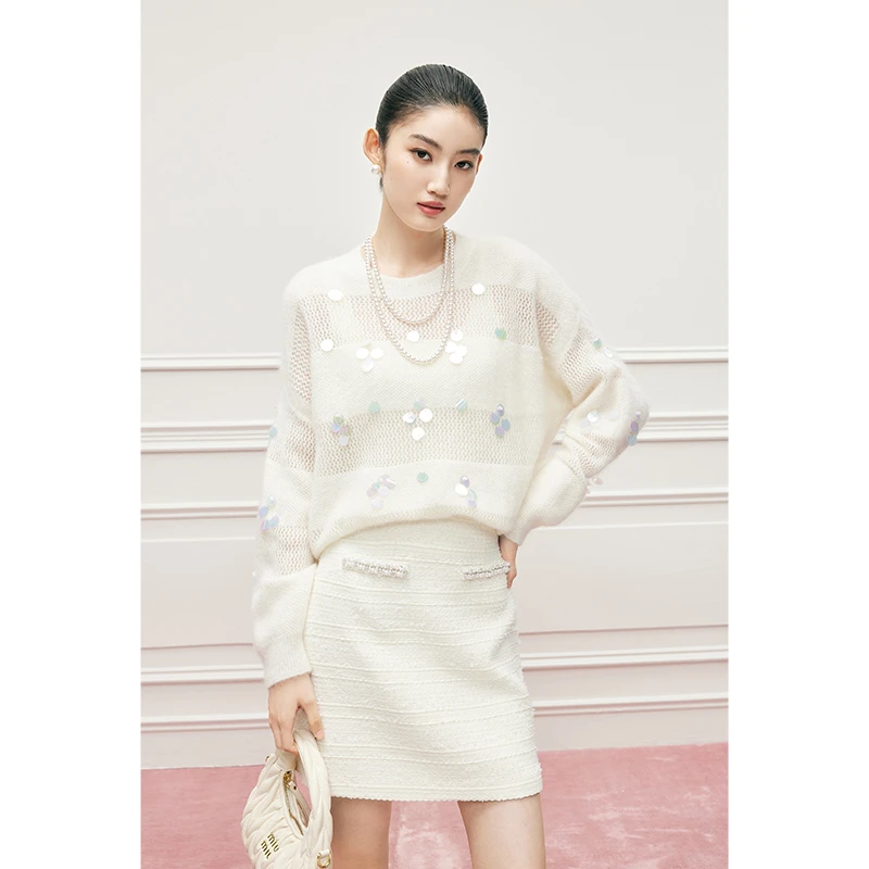 【陈大可专属】MandyZhang针织衫女秋套头毛衣上衣MT0707