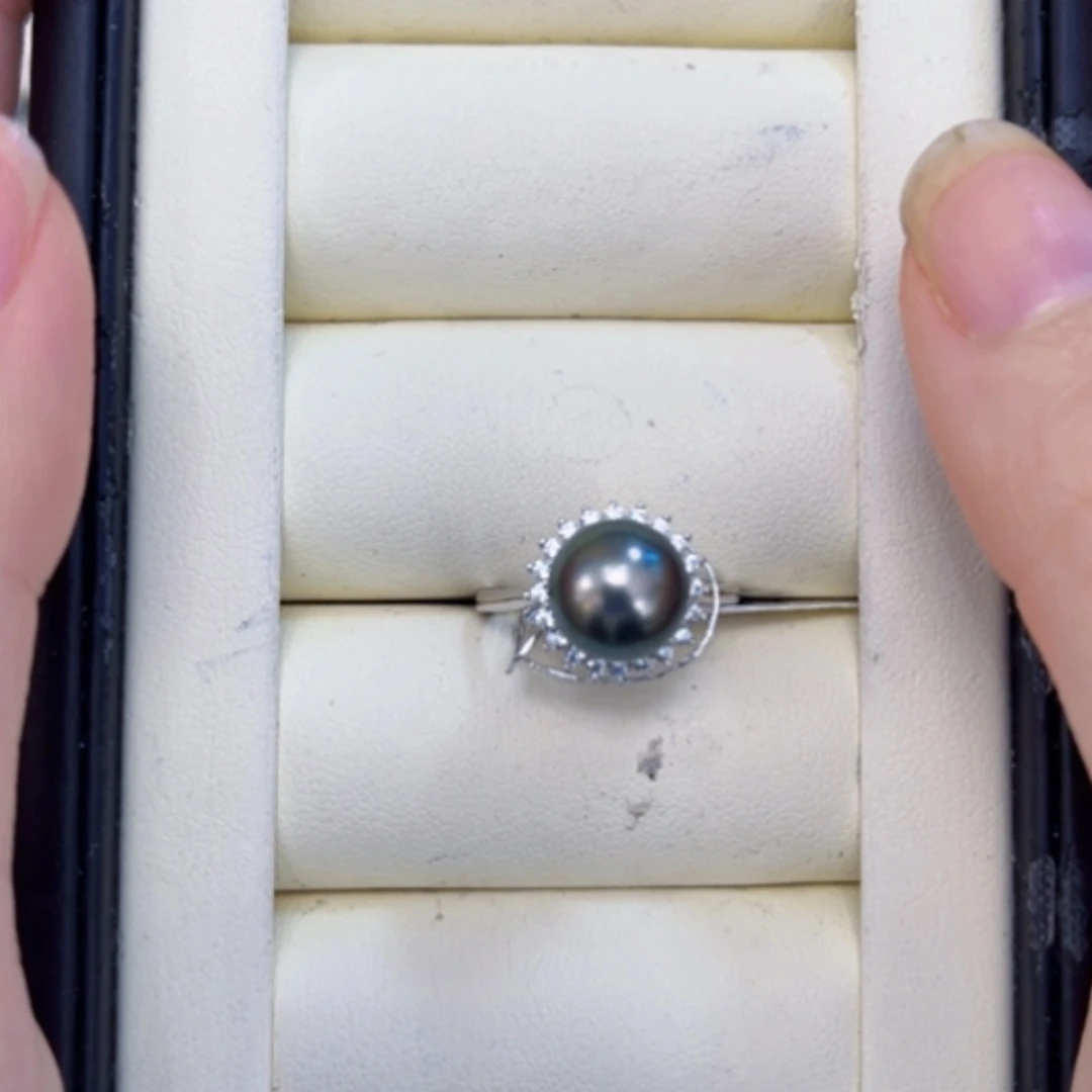 【闪购商品】海水珍珠戒圈银S925镶嵌