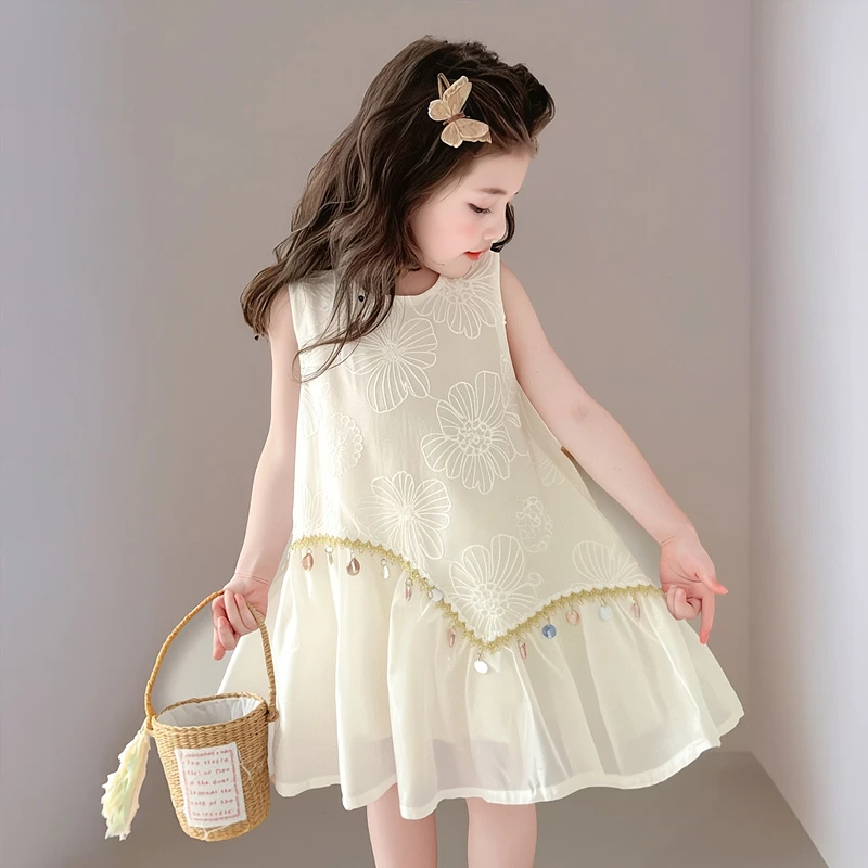 女童连衣裙夏季2025新款洋气儿童夏装小女孩公主裙